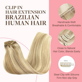 GOO GOO Remy hair clip-ins provide silky feel and tangle resistance