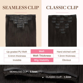 GOO GOO seamless clip design for invisible attachment.