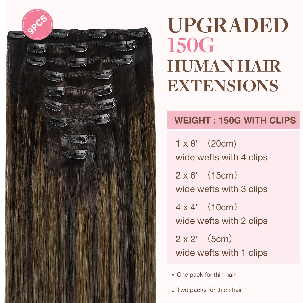 GOO GOO seamless clip-in design provides invisible attachment and comfortable wear.