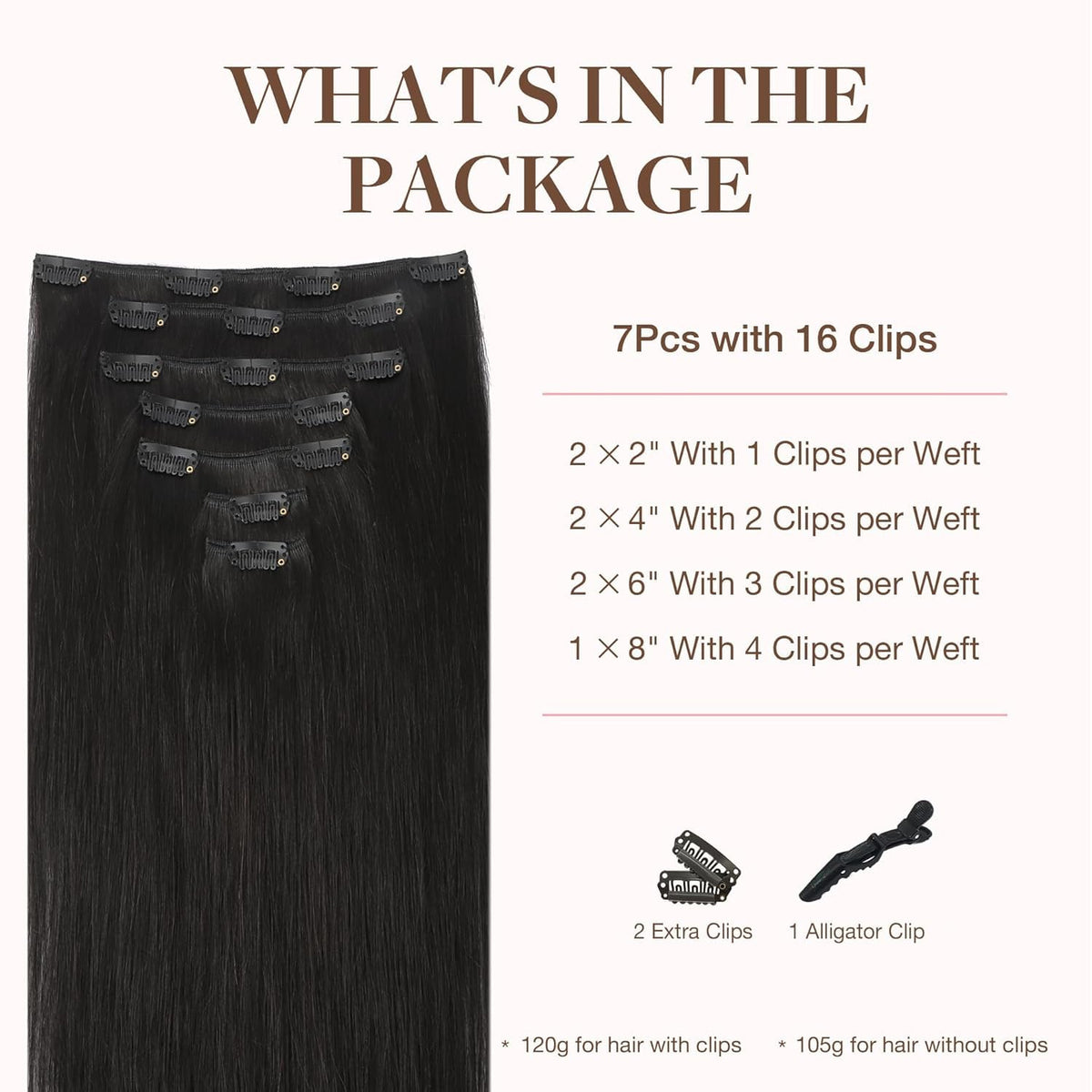 GOO GOO seamless clip-in extensions application demonstrates quick invisible clips for easy styling
