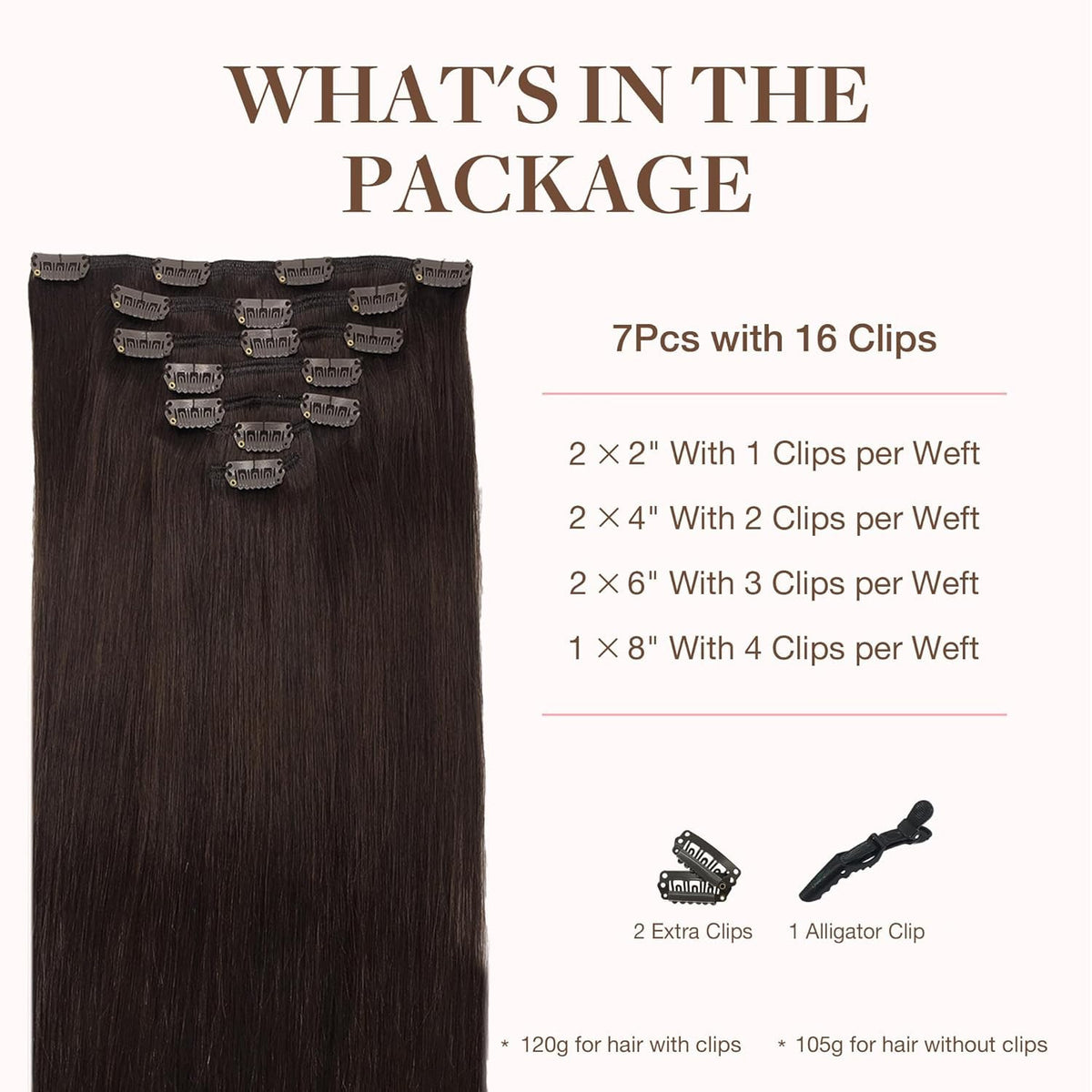 GOO GOO seamless clip-in extensions clip-area close-up showing invisible attachment