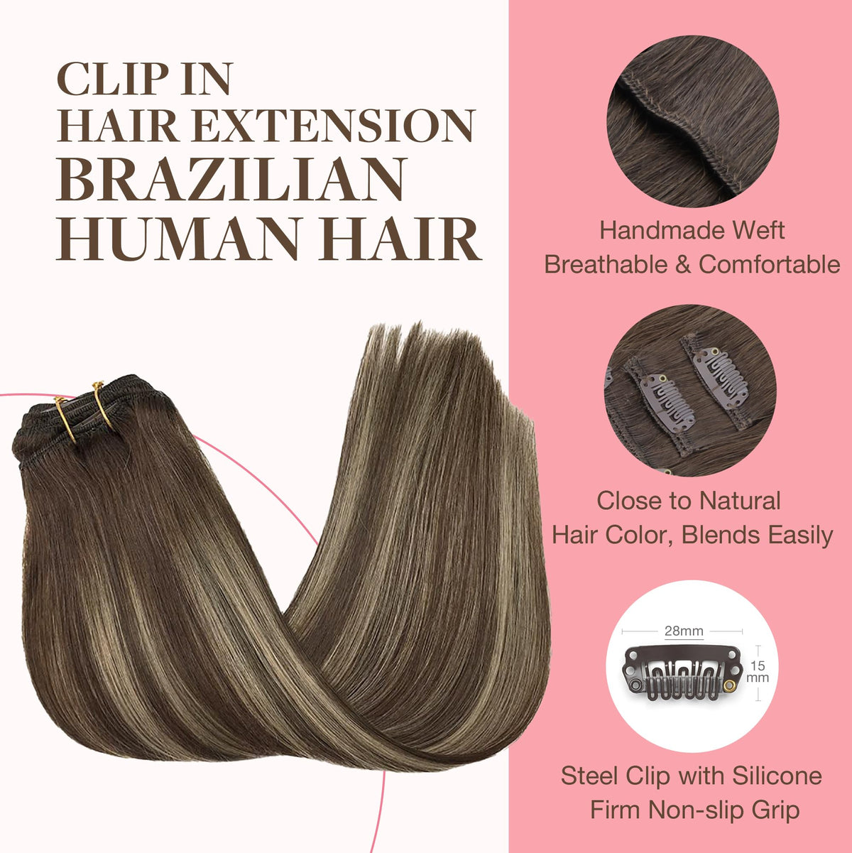 GOO GOO seamless clip-in system shown from close angle