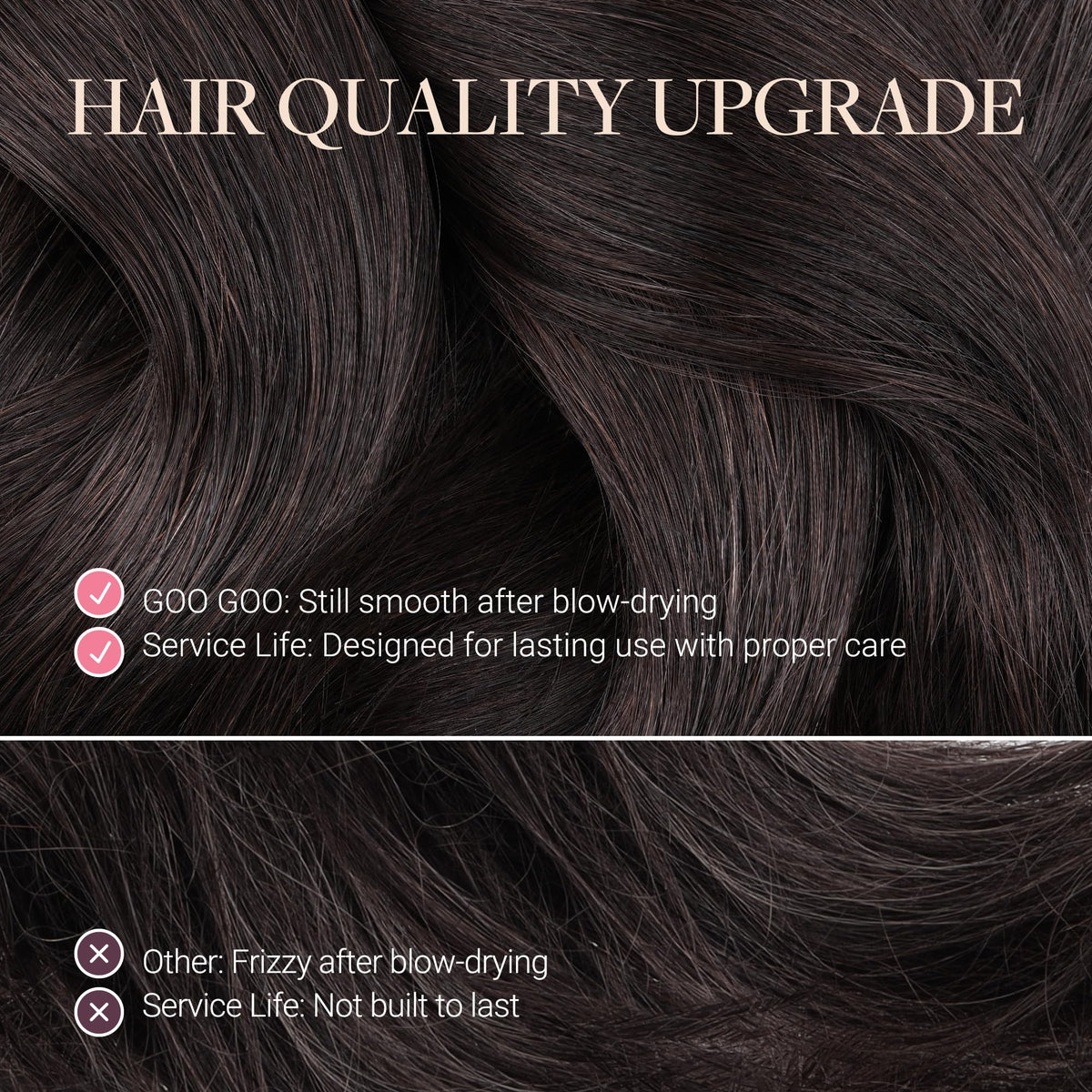 GOO GOO Skin Weft Seamless bond provides invisible, secure adhesion.