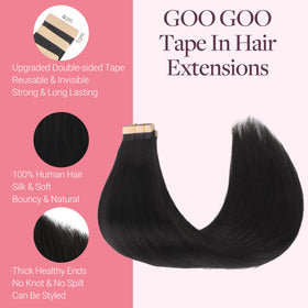GOO GOO application demo for quick, secure tape-in styling