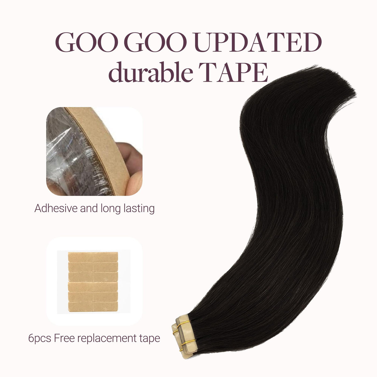 GOO GOO heat-safe up to 250°F for versatile styling.