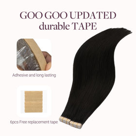 GOO GOO heat-styling-ready extensions tolerate styling up to 250°F