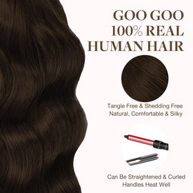 GOO GOO Heat-styling friendly extensions up to 250°F.