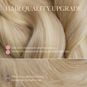 GOO GOO Tape in Hair Extensions invisible tape detail highlighting secure, comfortable wear.