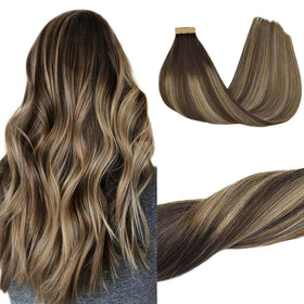 GOO GOO tape-in extensions with Remy hair for natural 18 inch blend