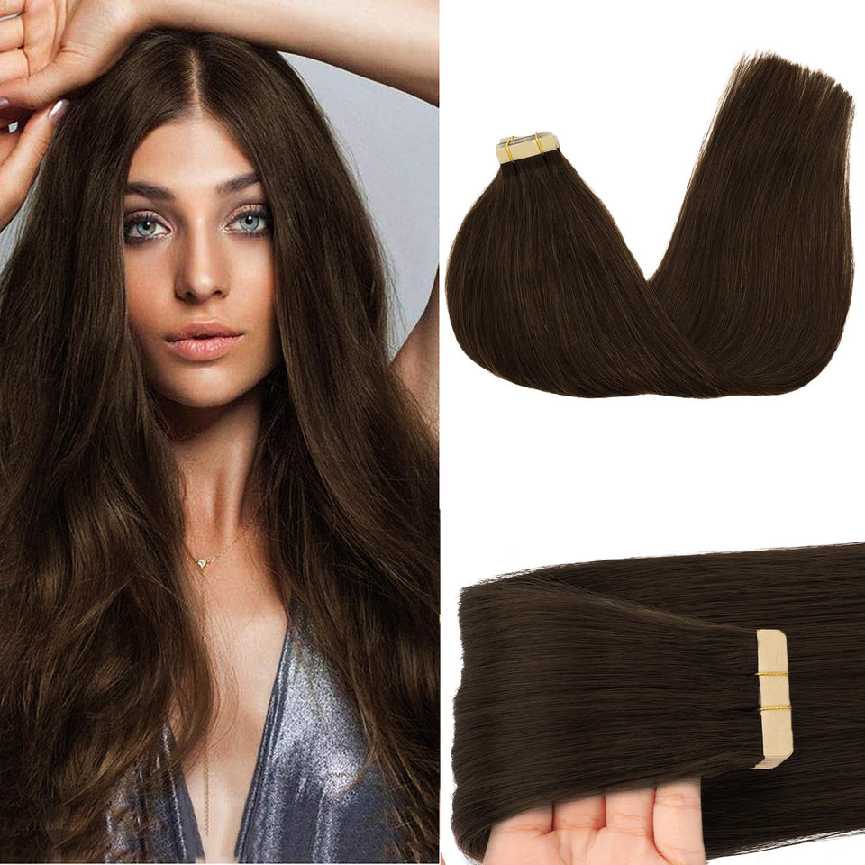 GOO GOO Remy Tape-In Extensions in 20in for seamless length boost.