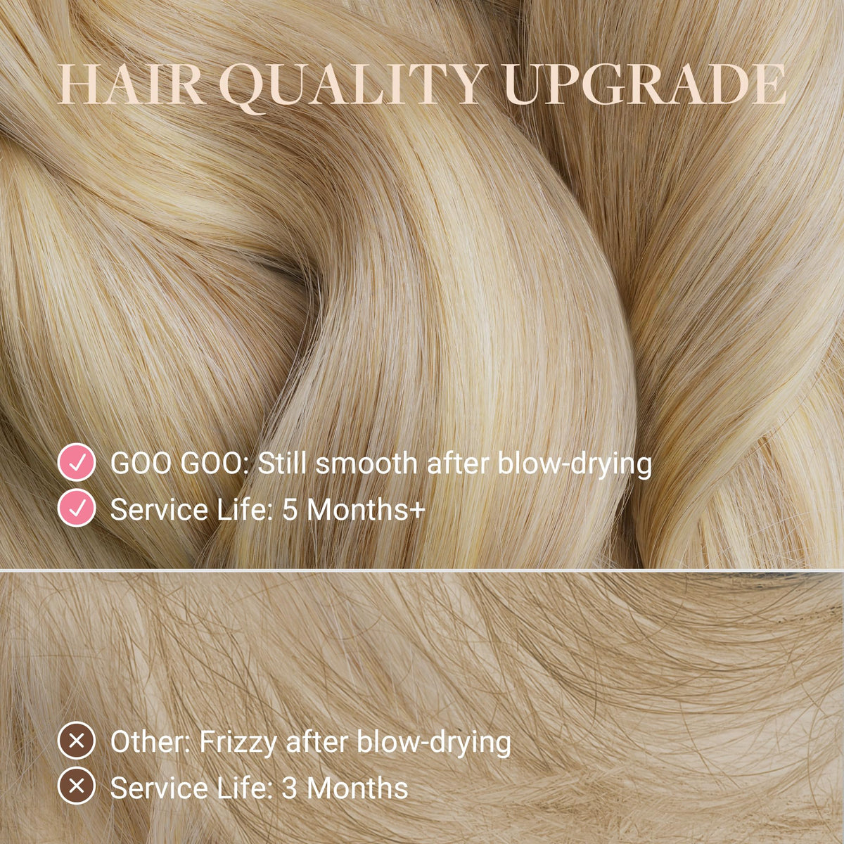 GOO GOO Remy hair with soft texture for natural movement