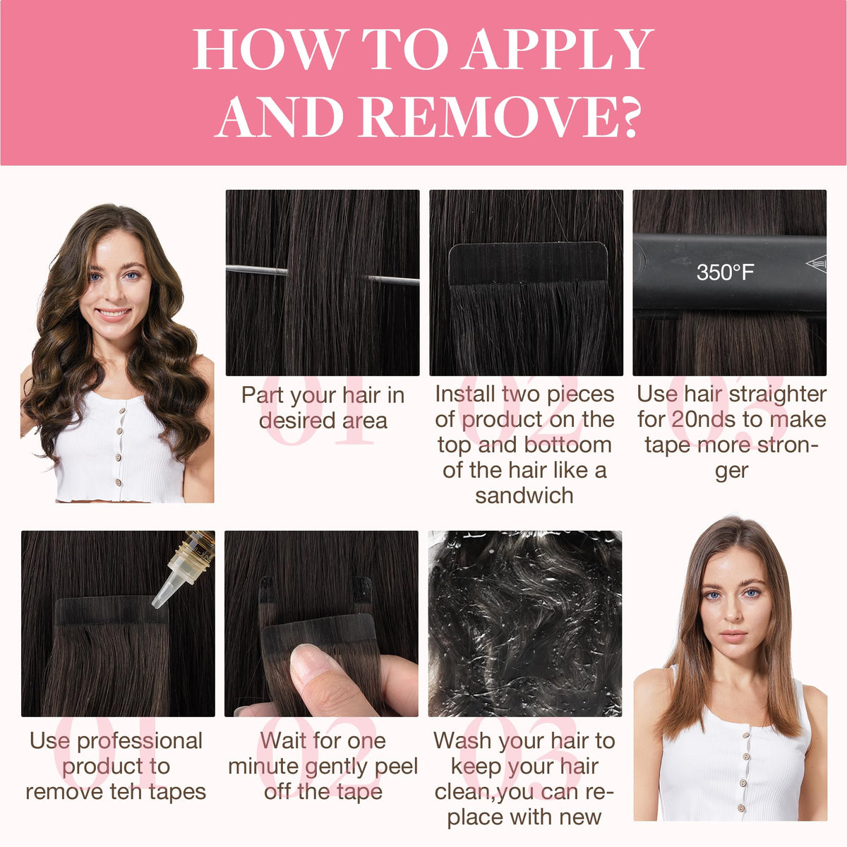 GOO GOO silky straight texture with thick ends for a polished finish.