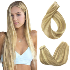 Goo GOO tape-in extensions with skin-weft for invisible volume and natural look