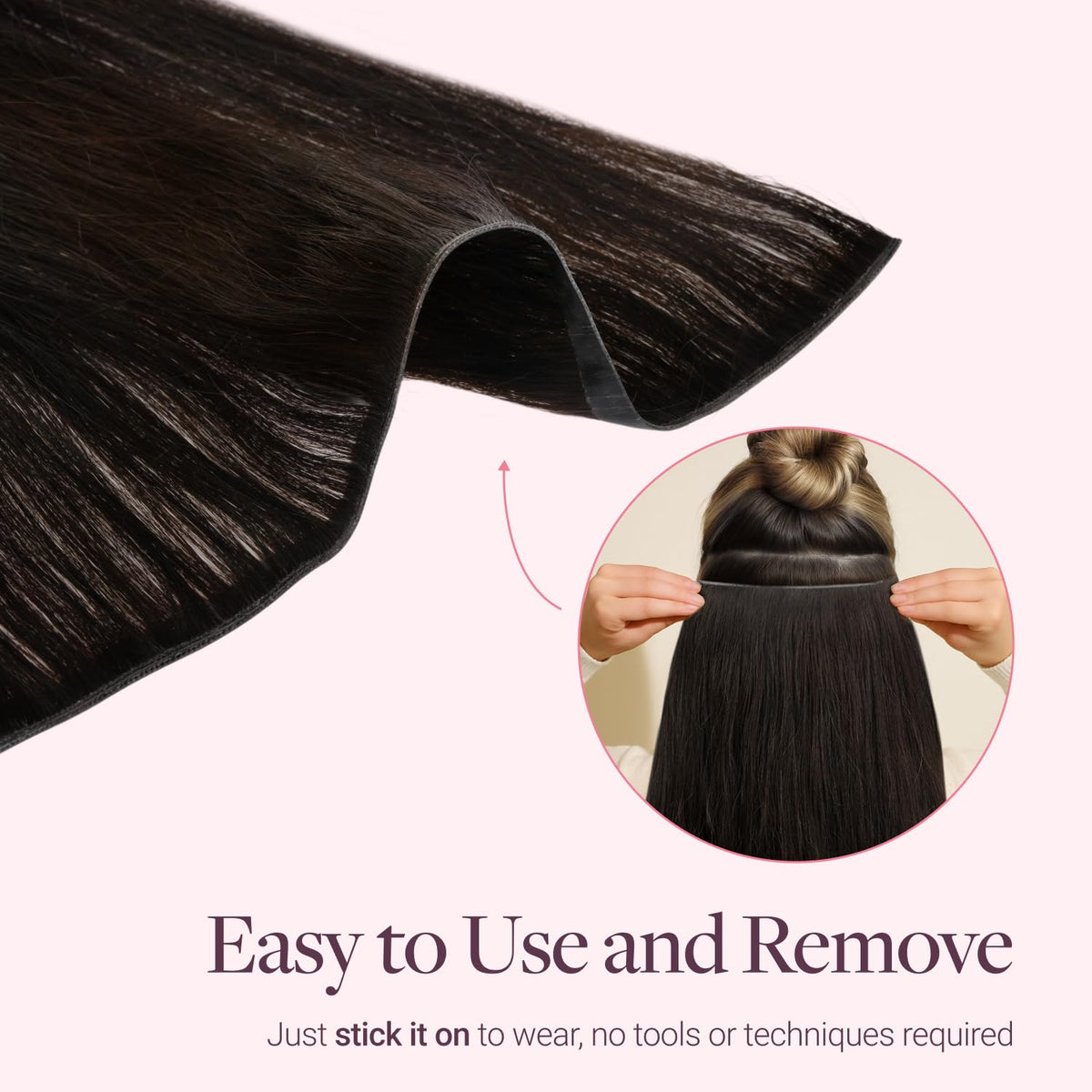 GOO GOO application demonstrates easy press-and-stick method at home