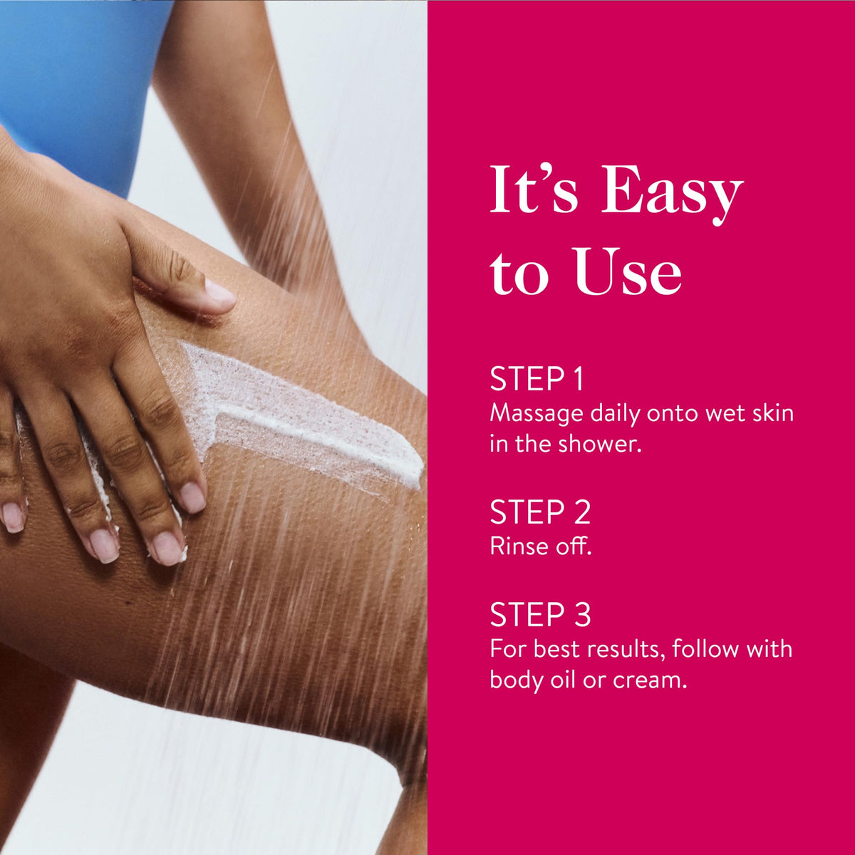 Good Clean Goop exfoliating scrub bottle front displays clean ingredient messaging.