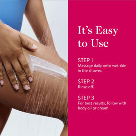 Good Clean Goop exfoliating scrub bottle front displays clean ingredient messaging.