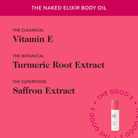Good Clean Goop Naked Elixir Body Oil close-up texture reveals a silky, non-greasy finish.