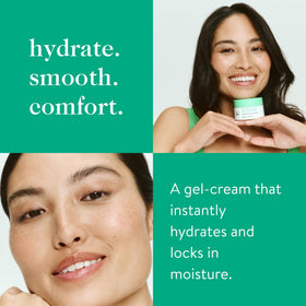Close-up shows Good Clean Goop Nutrient-Rich Daily Moisturizer gel-cream texture.