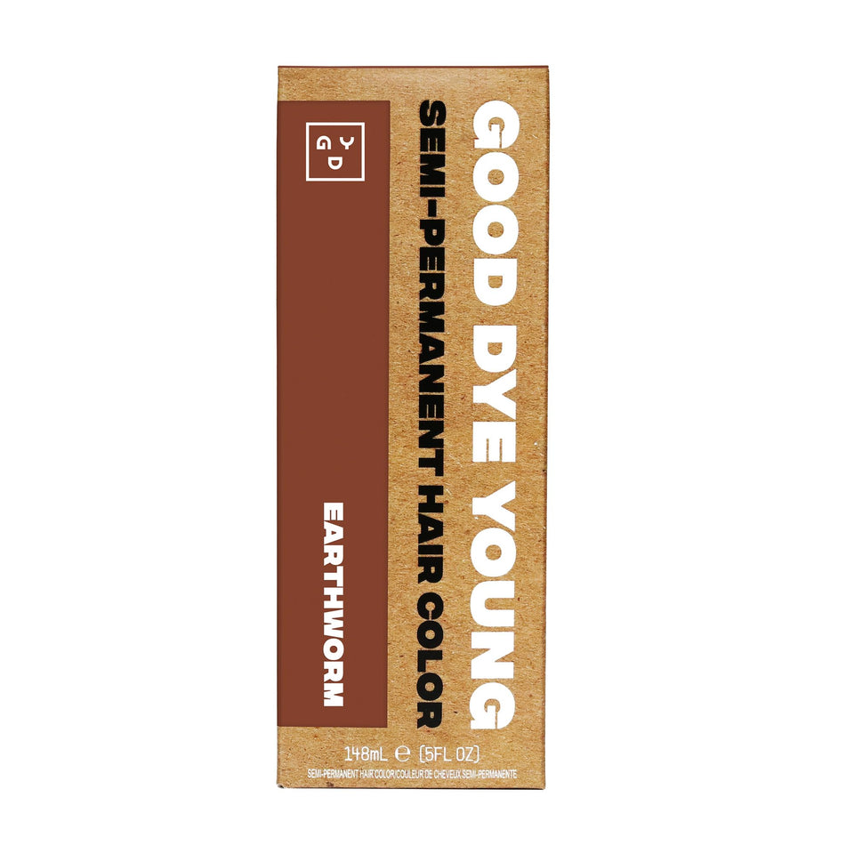 Good Dye Young auburn color bottle showing vibrant, conditioning semi-permanent color.