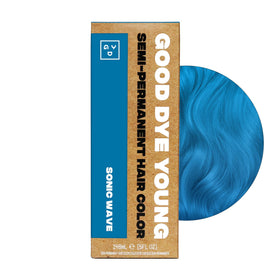 Good Dye Young cool-water rinse tip visual to minimize fading.
