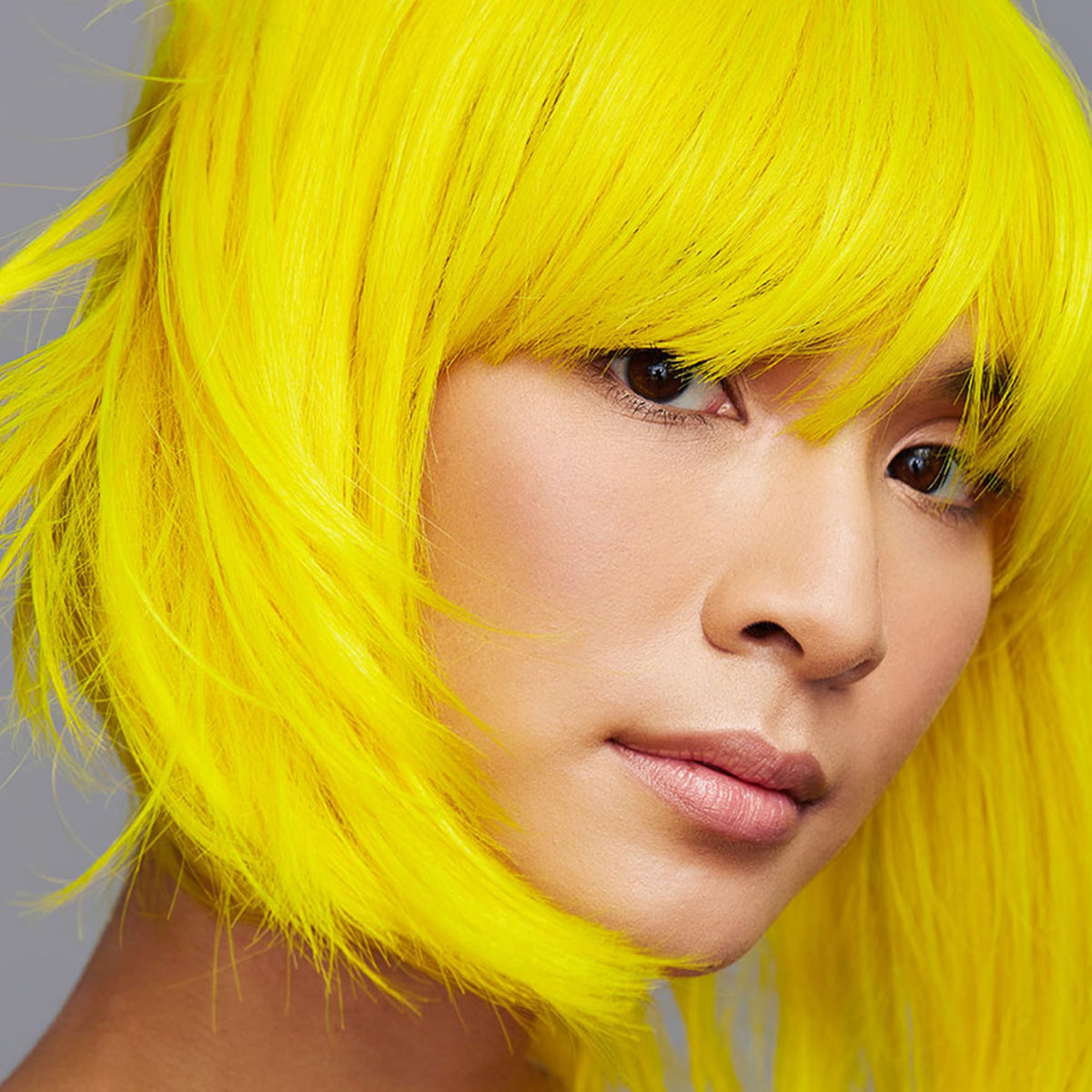 Good Dye Young Steal My Sunshine swatches reveal sunny yellow color on hair-friendly pigment.