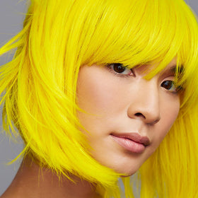 Good Dye Young Steal My Sunshine swatches reveal sunny yellow color on hair-friendly pigment.