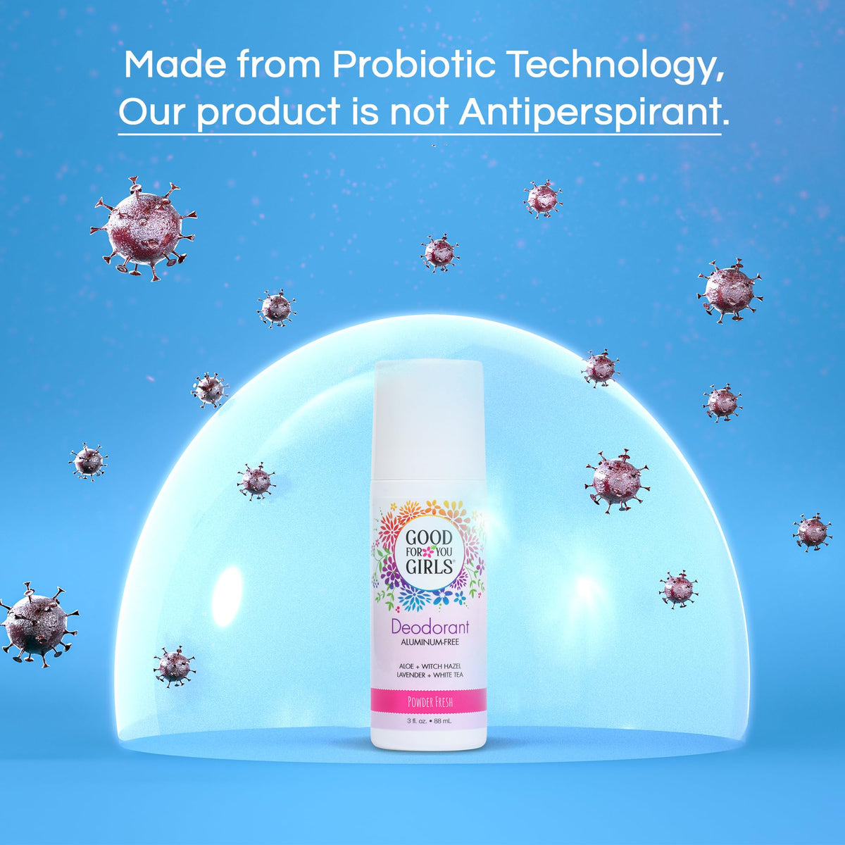 Good For You Girls natural deodorant leaves a clean, non-sticky finish after use.