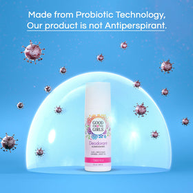 Good For You Girls natural deodorant leaves a clean, non-sticky finish after use.