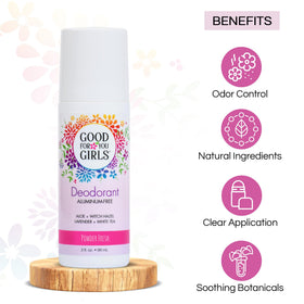 Good For You Girls vegan plant-based formula on USA-made packaging highlights safety.