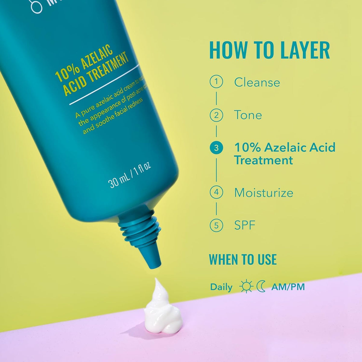 Good Molecules azelaic acid routine image, pairs with moisturizer for daily use