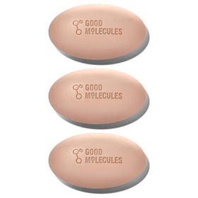 Good Molecules Clarify and Cleanse Bar pack shot showing soap-free cleansing for face and body