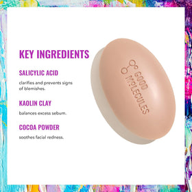 Good Molecules Clarify Bar ingredients include tea tree oil and kaolin clay for balance