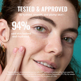 Good Molecules Hyaluronic Acid Serum Pack 3 application pump captures smooth, fast-absorbing texture