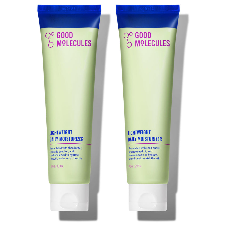 Good Molecules Lightweight Daily Moisturizer bottle shows non-greasy hydration for daily use