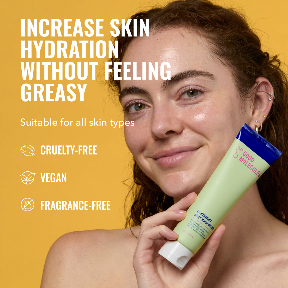 Good Molecules Lightweight Daily Moisturizer jar close-up highlights smooth, layering-friendly finish