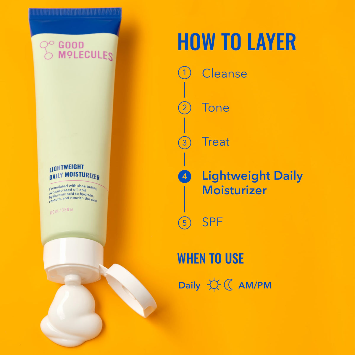Good Molecules Lightweight Daily Moisturizer shea-butter close-up emphasizes antioxidant-rich soothing properties