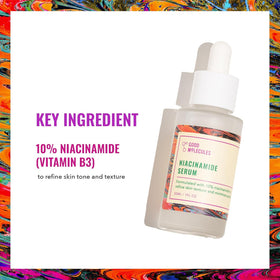 Good Molecules Niacinamide Serum Pack 3 dropper top enables precise application.