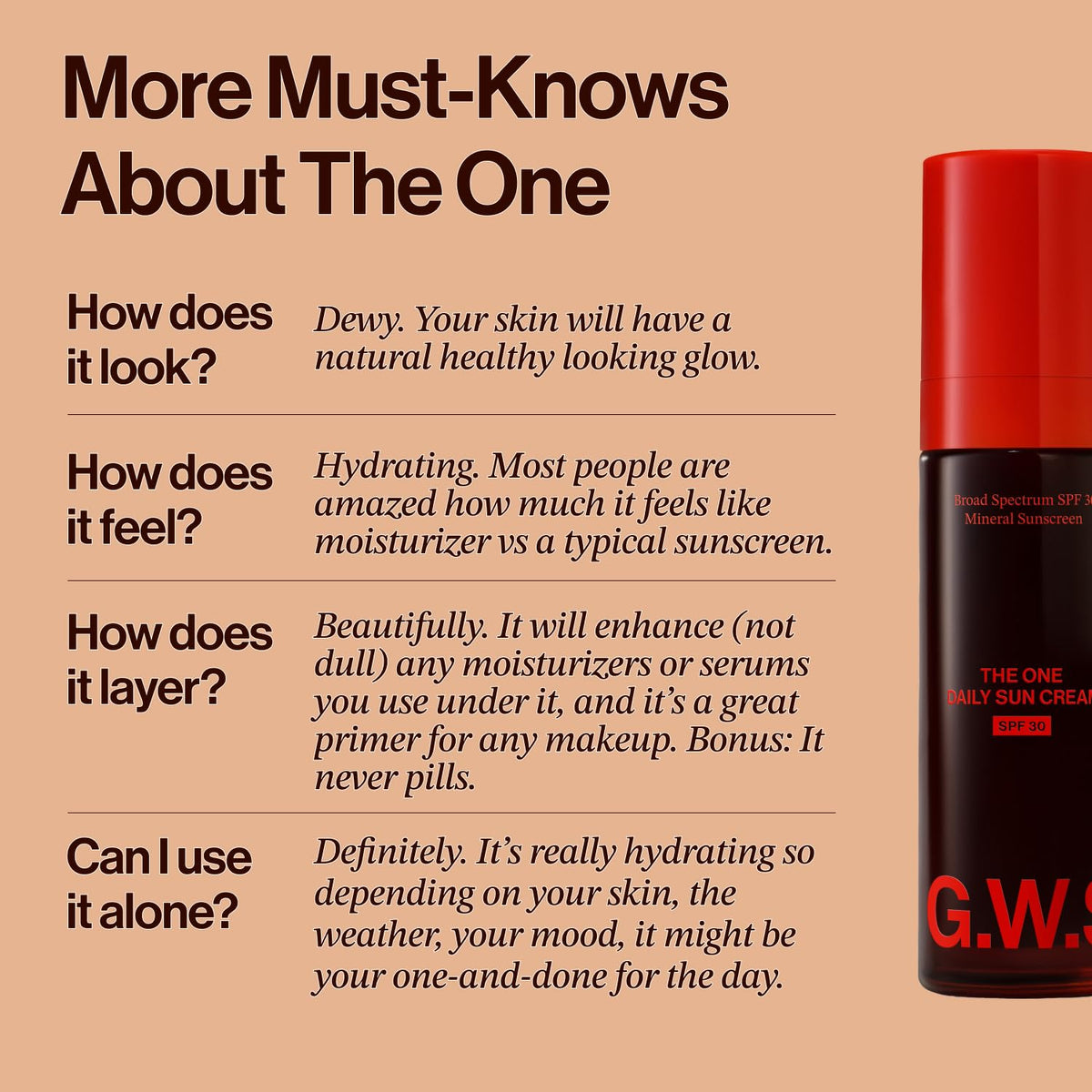 Good Weather Skin The One Daily Sun Cream ideal for sensitive skin daily use