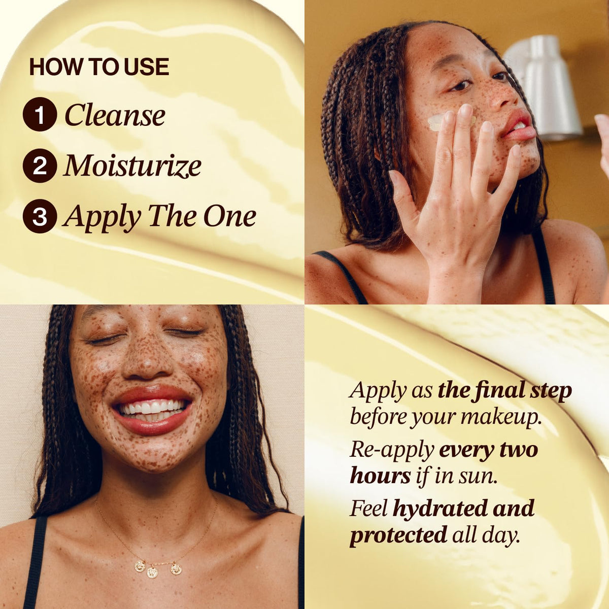 Good Weather Skin The One Daily Sun Cream texture appears lightweight and non-greasy