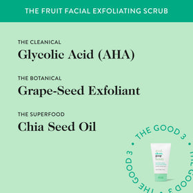 Visible grape seed particles deliver gentle exfoliation in Good Clean Goop.
