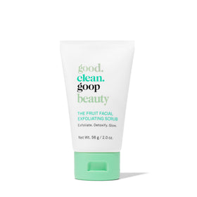 Good Clean Goop Fruit Facial Scrub packaging front for easy identification and shelf appeal.
