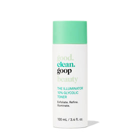 good.clean.goop The Illuminator toner bottle for smoother texture and even tone.