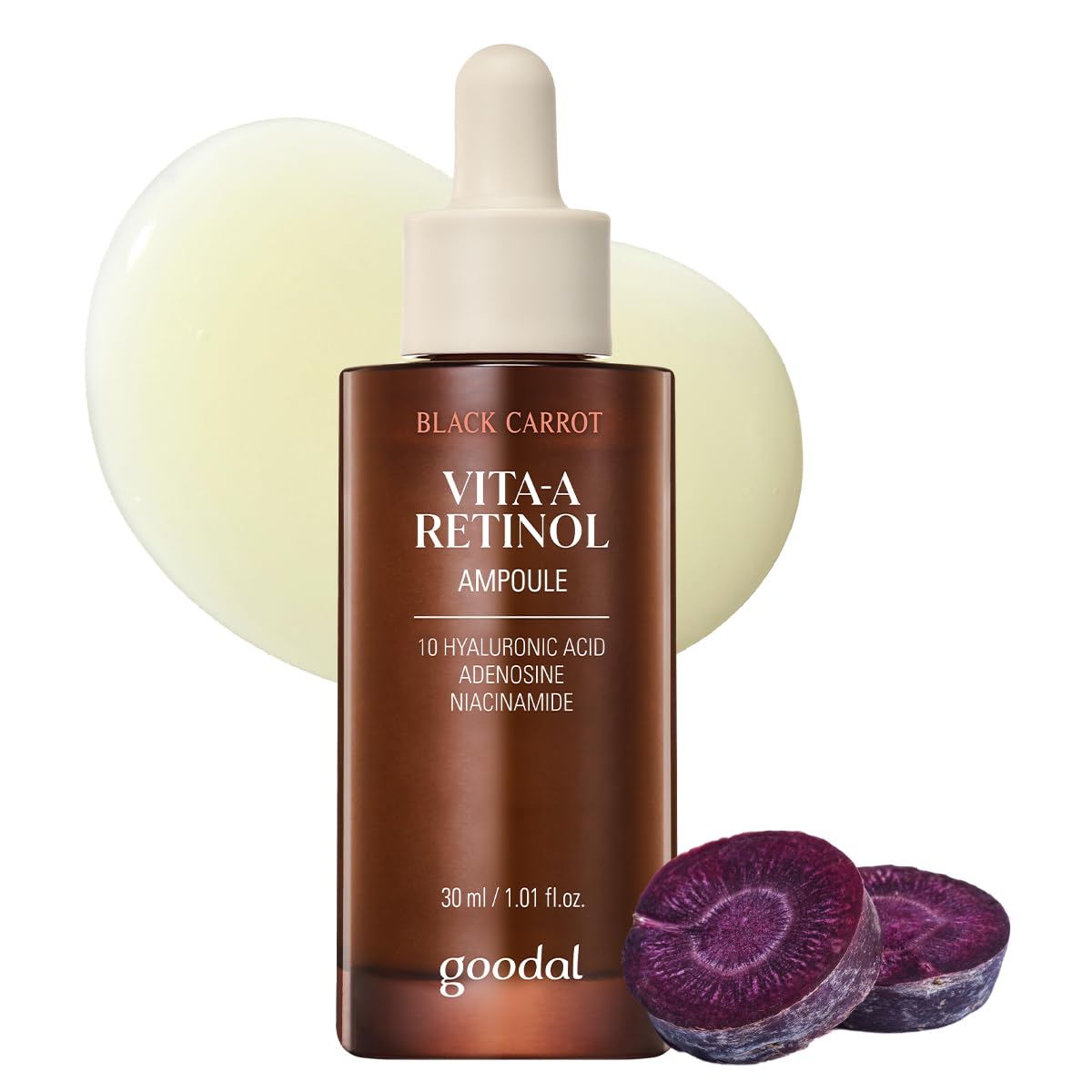 GOODAL Black Carrot Vita-A Ampoule bottle for deep hydration and glow.