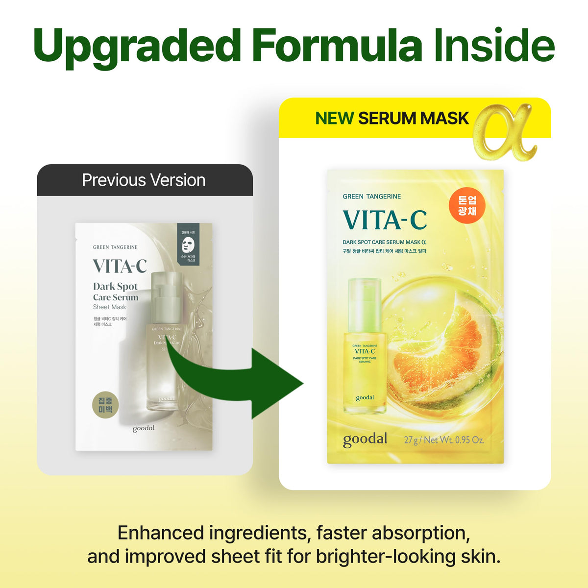 GOODAL exosome vitamin C technology mask with stabilized vitamin C complex.