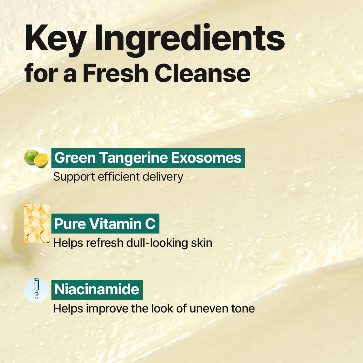 GOODAL Green Tangerine Cleansing Foam application, demonstrating easy daily routine for clean skin.