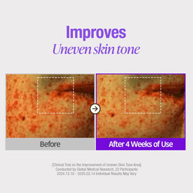 GOODAL ampoule application on skin showing even-toned potential.