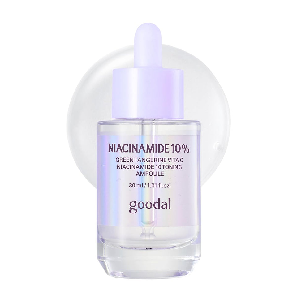 GOODAL Green Tangerine Vita C Niacinamide ampoule bottle with easy dispense.