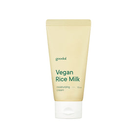 GOODAL Mild Vegan Rice Milk Cream jar closeup showing silky texture for 24-hour hydration