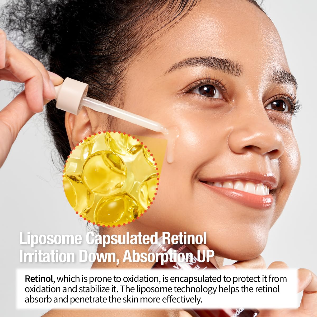 GOODAL pores tightening close-up illustrating firmer-looking pores.