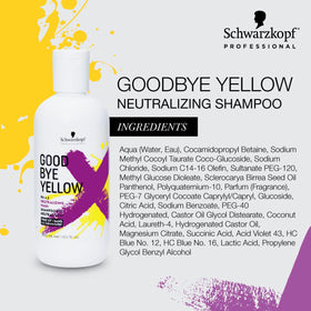 GOODBYE YELLOW calibrated pigments deliver violet and blue tones for balanced results.